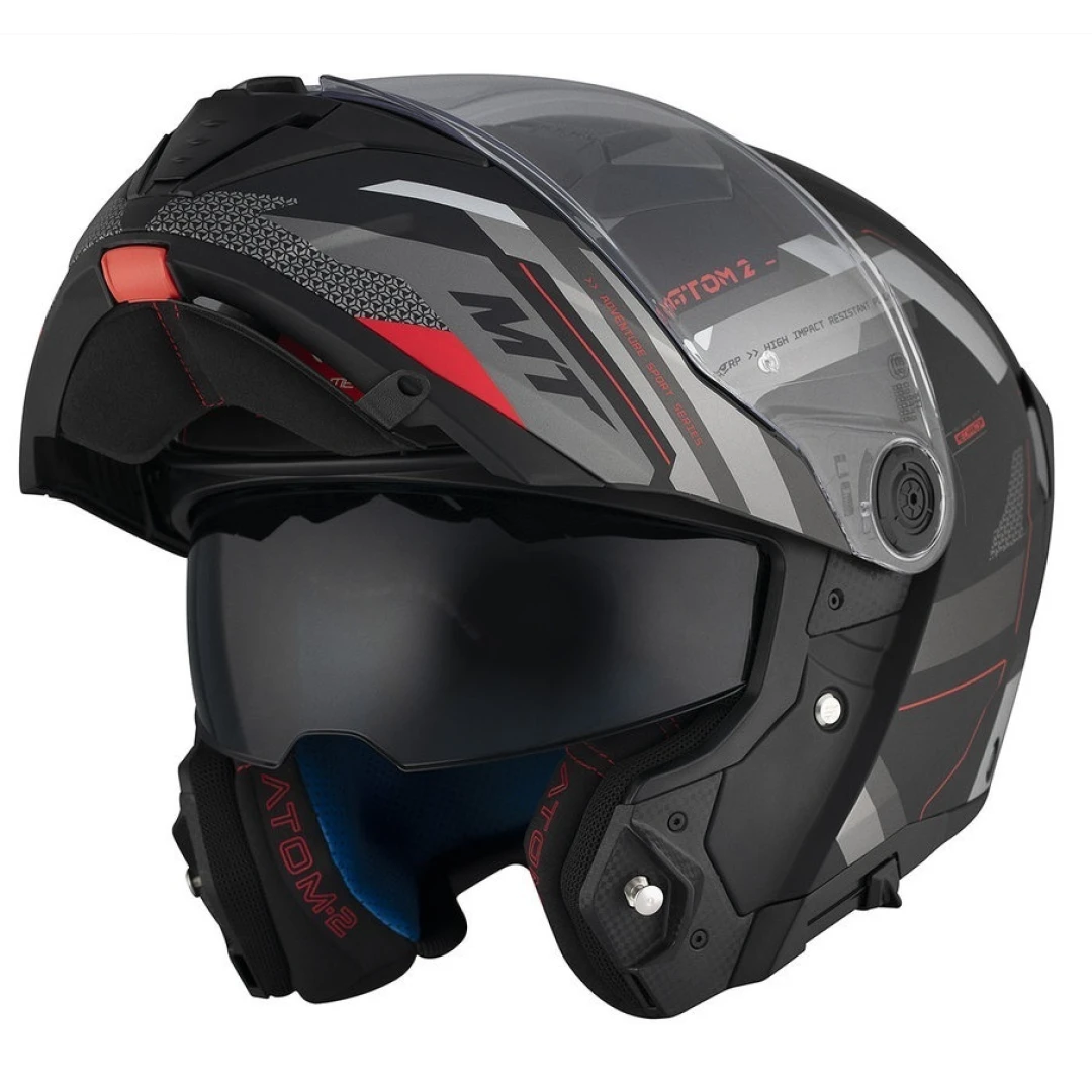 Casca modulabila MT Atom 2 SV Bast D5 negru/gri mat (ochelari soare integrati) Pinlock Ready - tip viziera: MT-V-35 - Negru/gri mat , XL (61/62cm) Casca modulabila MT Atom 2 SV Bast D5 negru/gri mat (ochelari soare integrati) Pinlock Ready - tip viziera: MT-V-35 - Negru/gri mat , XL (61/62cm)